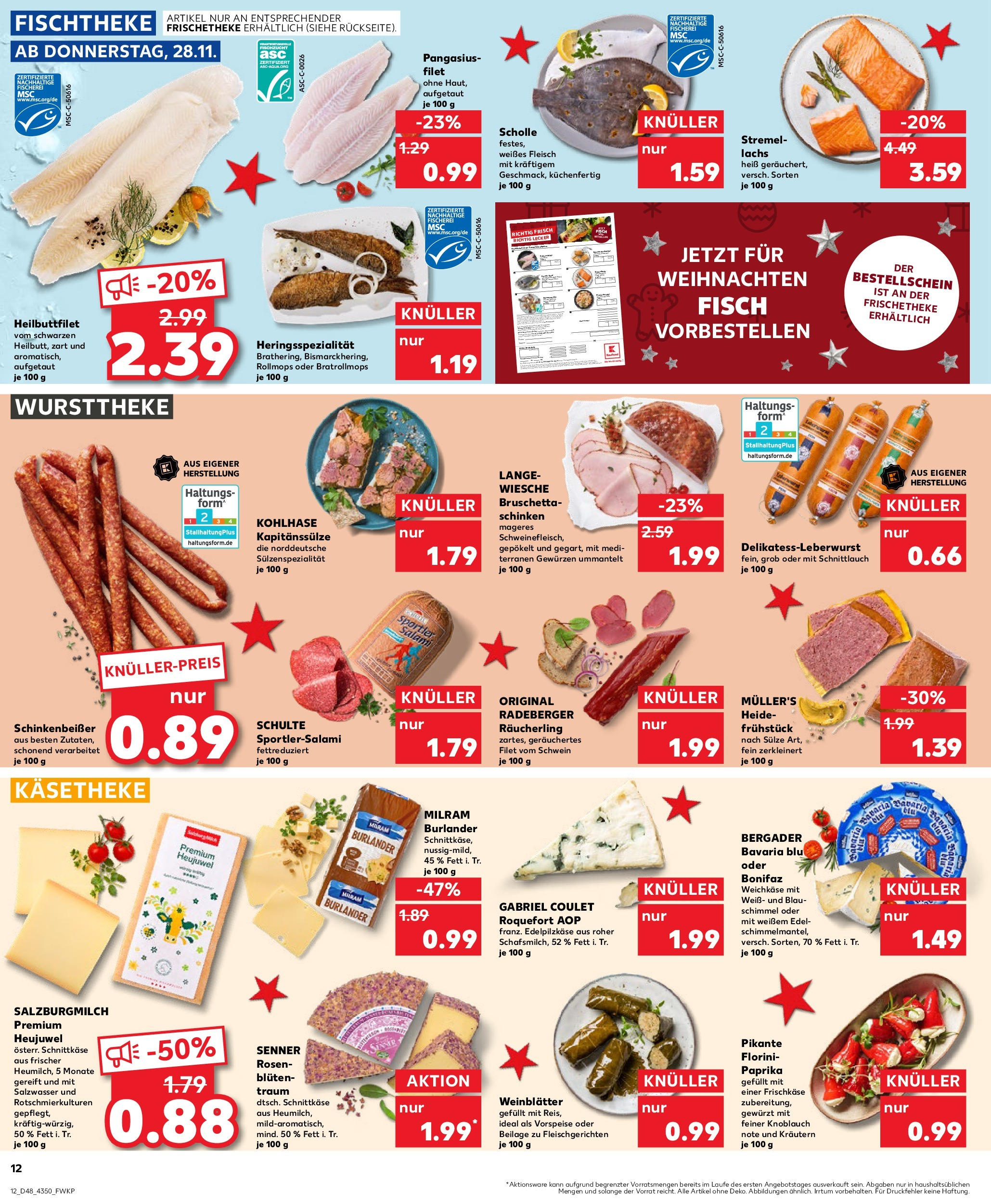 Kaufland - Berlin-Reinickendorf,  Ollenhauerstraße 122 (ab 28.11.2024) » Angebote Online zum Blättern | Seite: 12 | Produkte: Fisch, Milram, Knoblauch, Frischkase