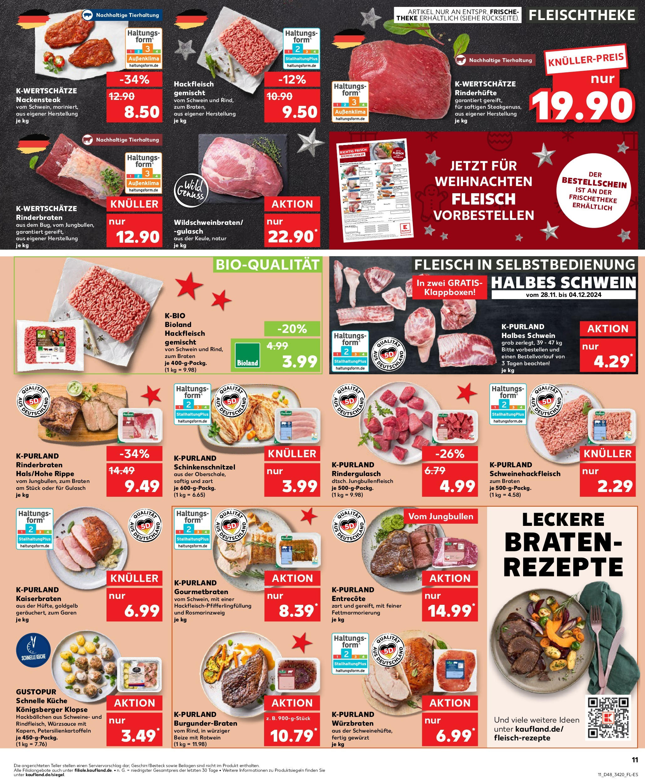 Kaufland - Quedlinburg, Badeborner Weg 2  (ab 28.11.2024) » Angebote Online zum Blättern | Seite: 11 | Produkte: Theke, Rotwein, Fleisch, Hackfleisch