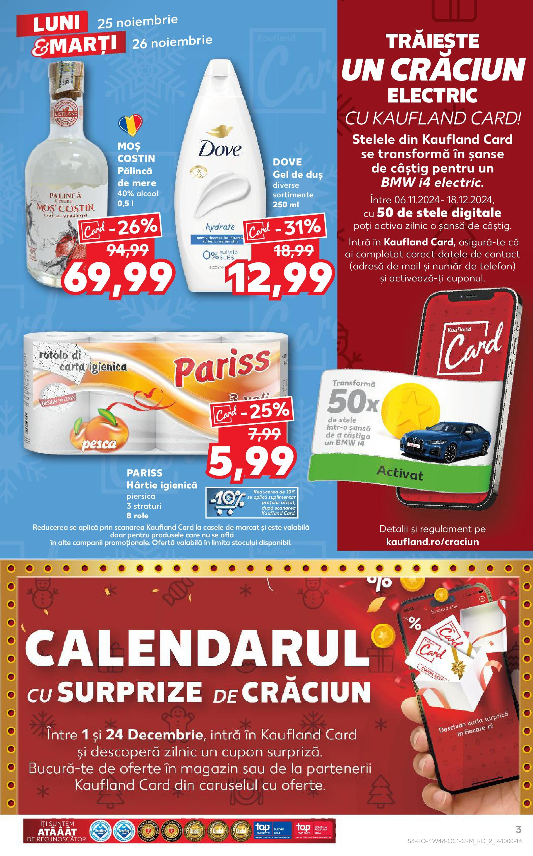 Kaufland - Catalog Kaufland până în data de 26.11.2024 24.11.2024 - Revista si Oferta | Pagină: 3 | Produse: Telefon, Role, Duș, Gel de duș