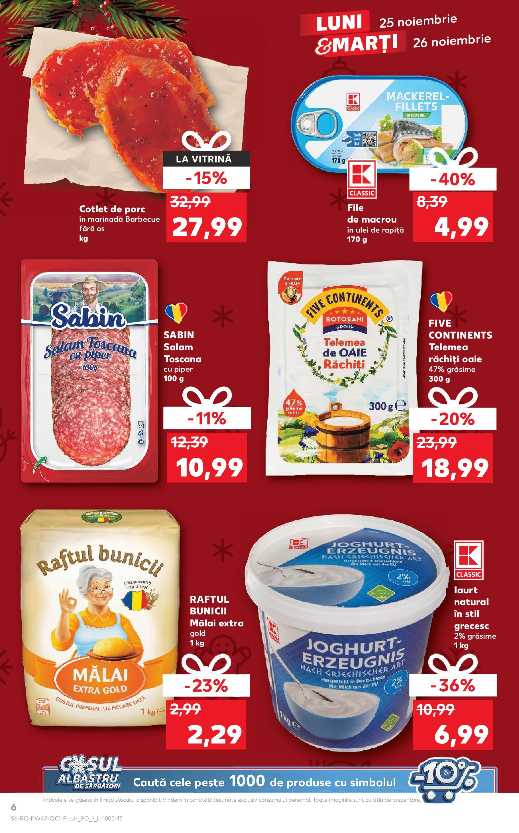 Kaufland - Catalog Kaufland până în data de 26.11.2024 24.11.2024 - Revista si Oferta | Pagină: 6 | Produse: Vitrină, Ulei, Salam, Porumb