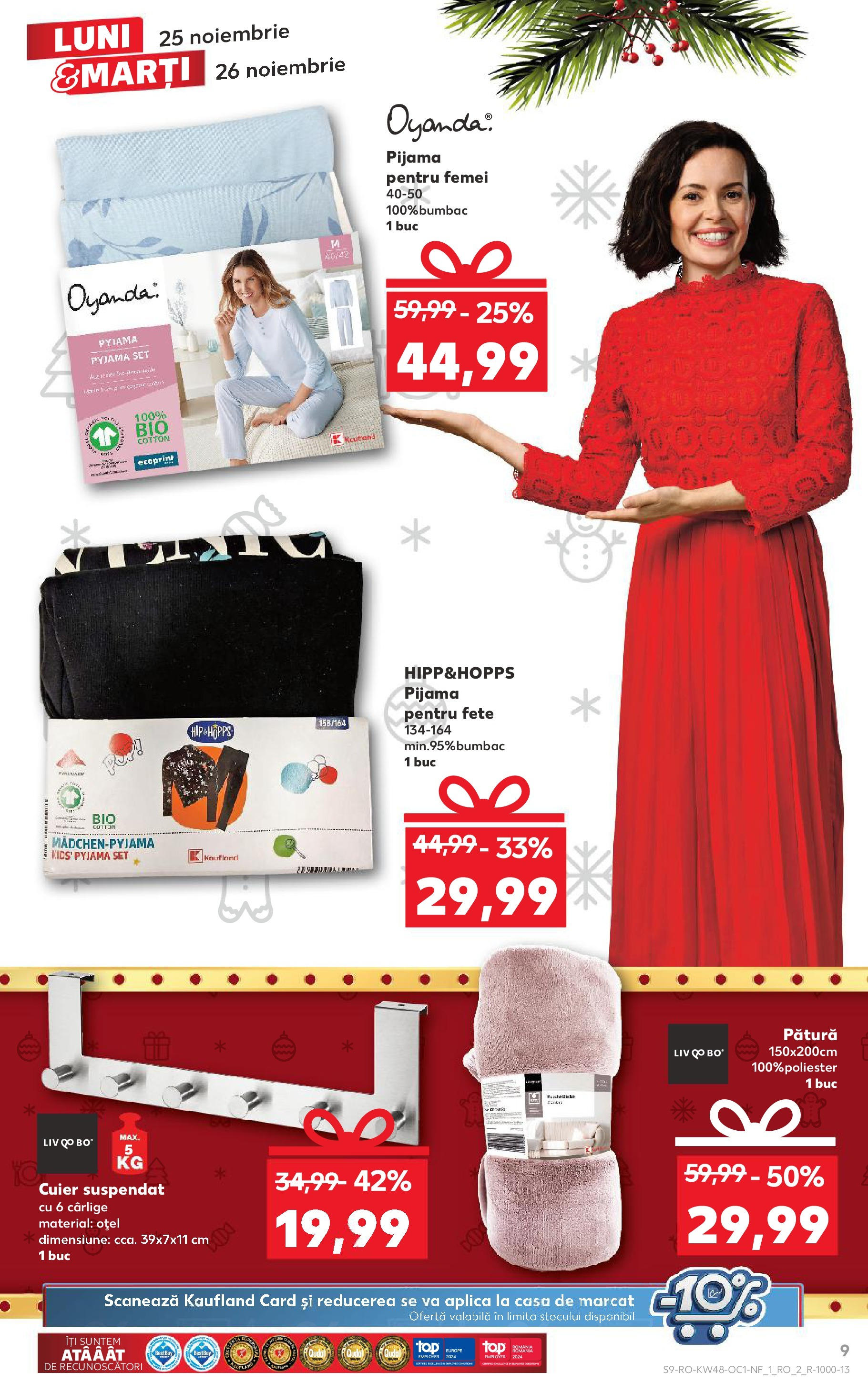 Kaufland - Catalog Kaufland până în data de 26.11.2024 24.11.2024 - Revista si Oferta | Pagină: 9 | Produse: Pătură