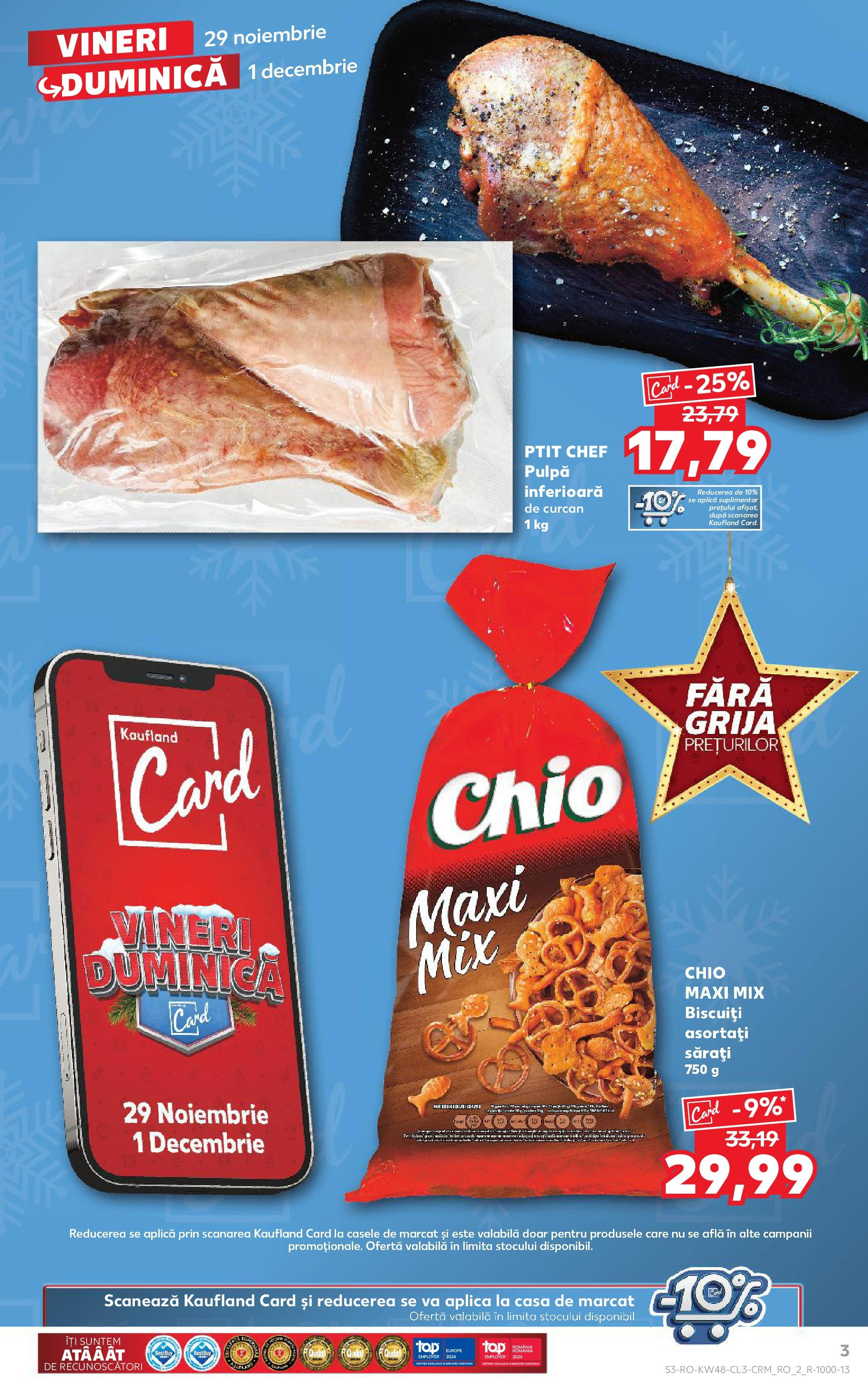 Kaufland - Catalog Kaufland până în data de 01.12.2024 28.11.2024 - Revista si Oferta | Pagină: 3 | Produse: Top, Biscuiți