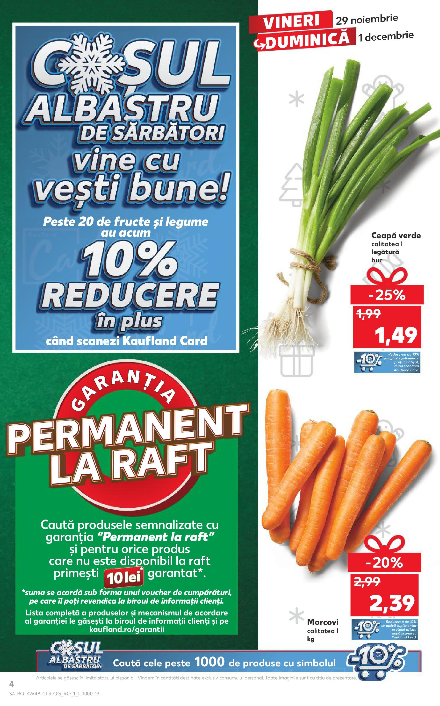 Kaufland - Catalog Kaufland până în data de 01.12.2024 28.11.2024 - Revista si Oferta | Pagină: 4 | Produse: Raft, Pește, Ceapă, Legume