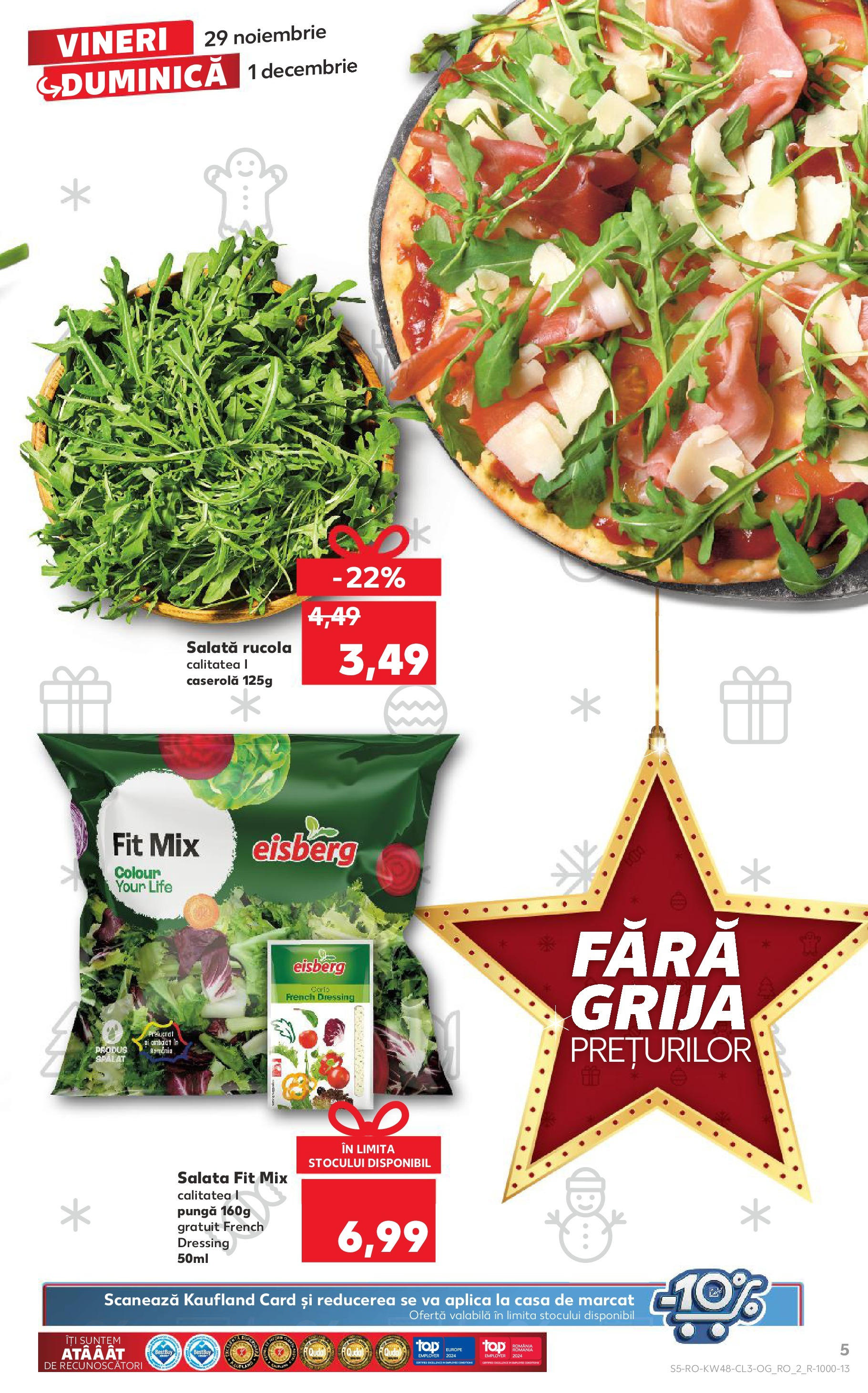 Kaufland - Catalog Kaufland până în data de 01.12.2024 28.11.2024 - Revista si Oferta | Pagină: 5 | Produse: Pungă, Salată