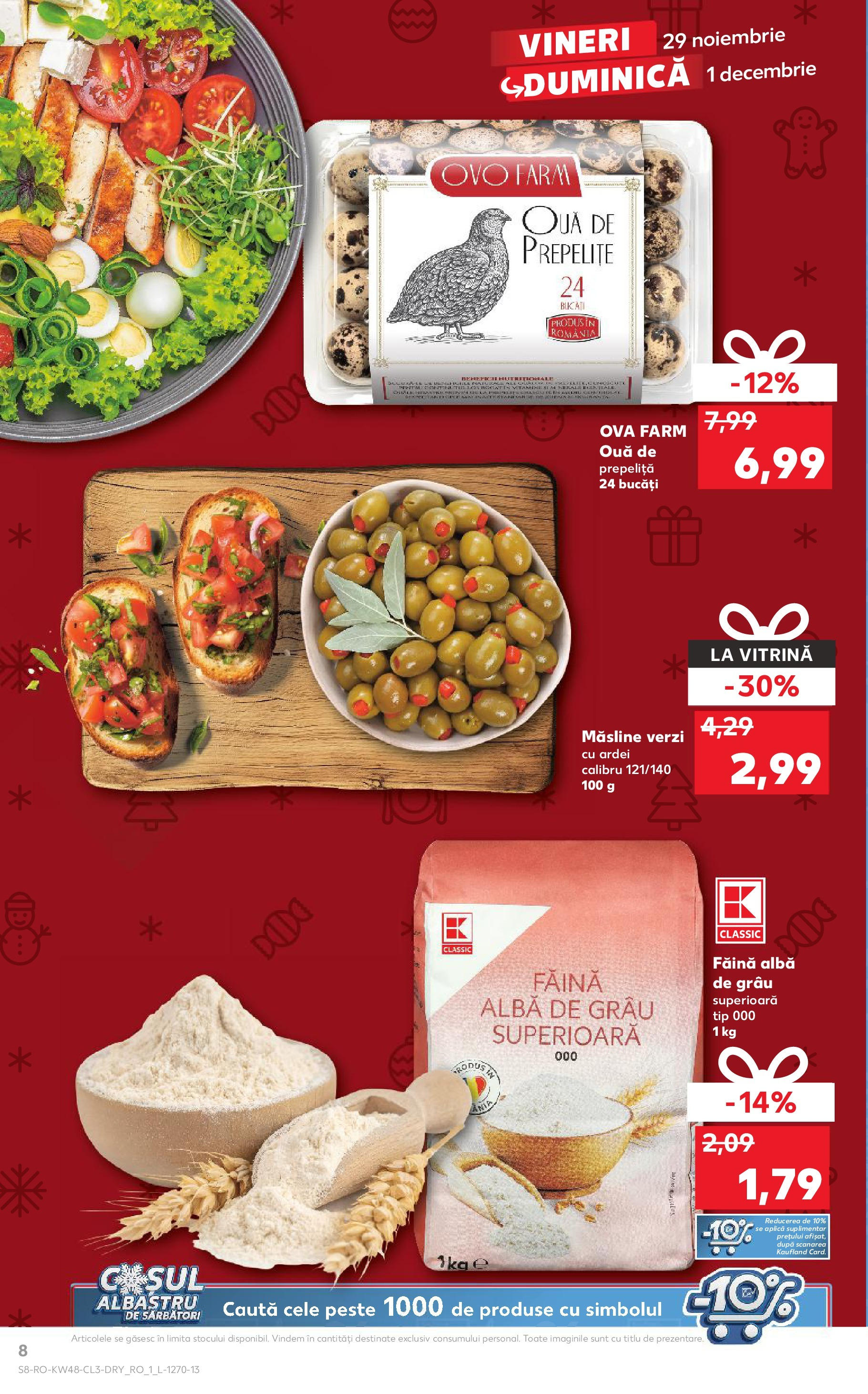 Kaufland - Catalog Kaufland până în data de 01.12.2024 28.11.2024 - Revista si Oferta | Pagină: 8 | Produse: Vitrină, Ouă, Făină, Pește