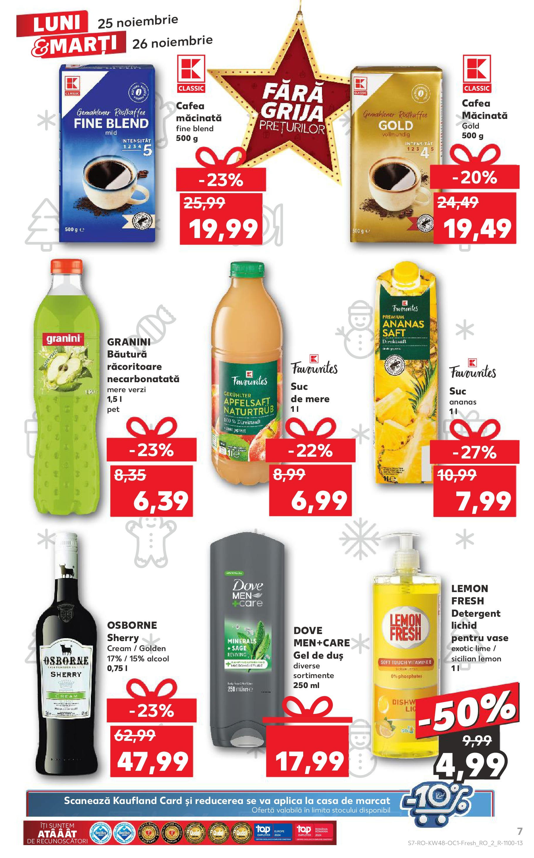 Kaufland - Catalog Kaufland până în data de 26.11.2024 24.11.2024 - Revista si Oferta | Pagină: 7 | Produse: Lime, Duș, Cafea, Detergent