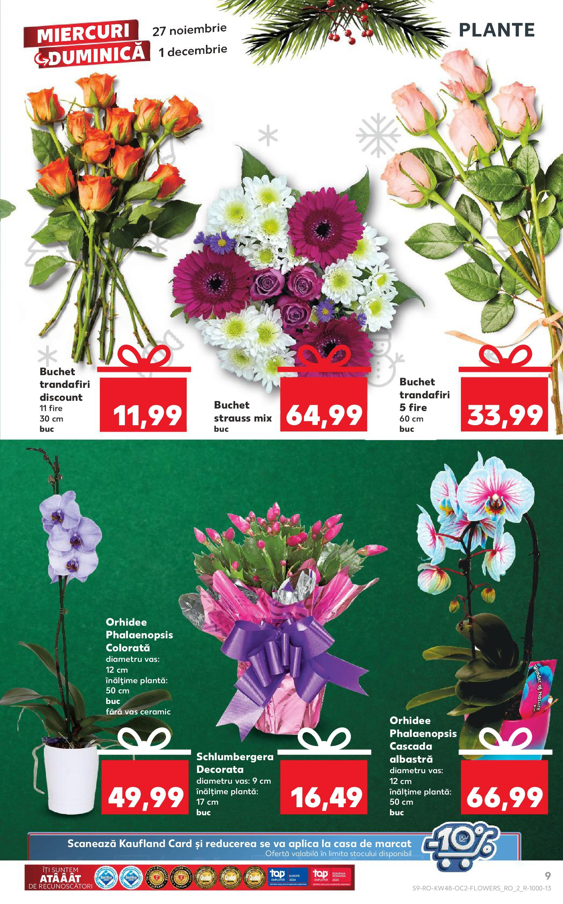 Kaufland - Catalog Kaufland până în data de 01.12.2024 26.11.2024 - Revista si Oferta | Pagină: 9 | Produse: Orhidee