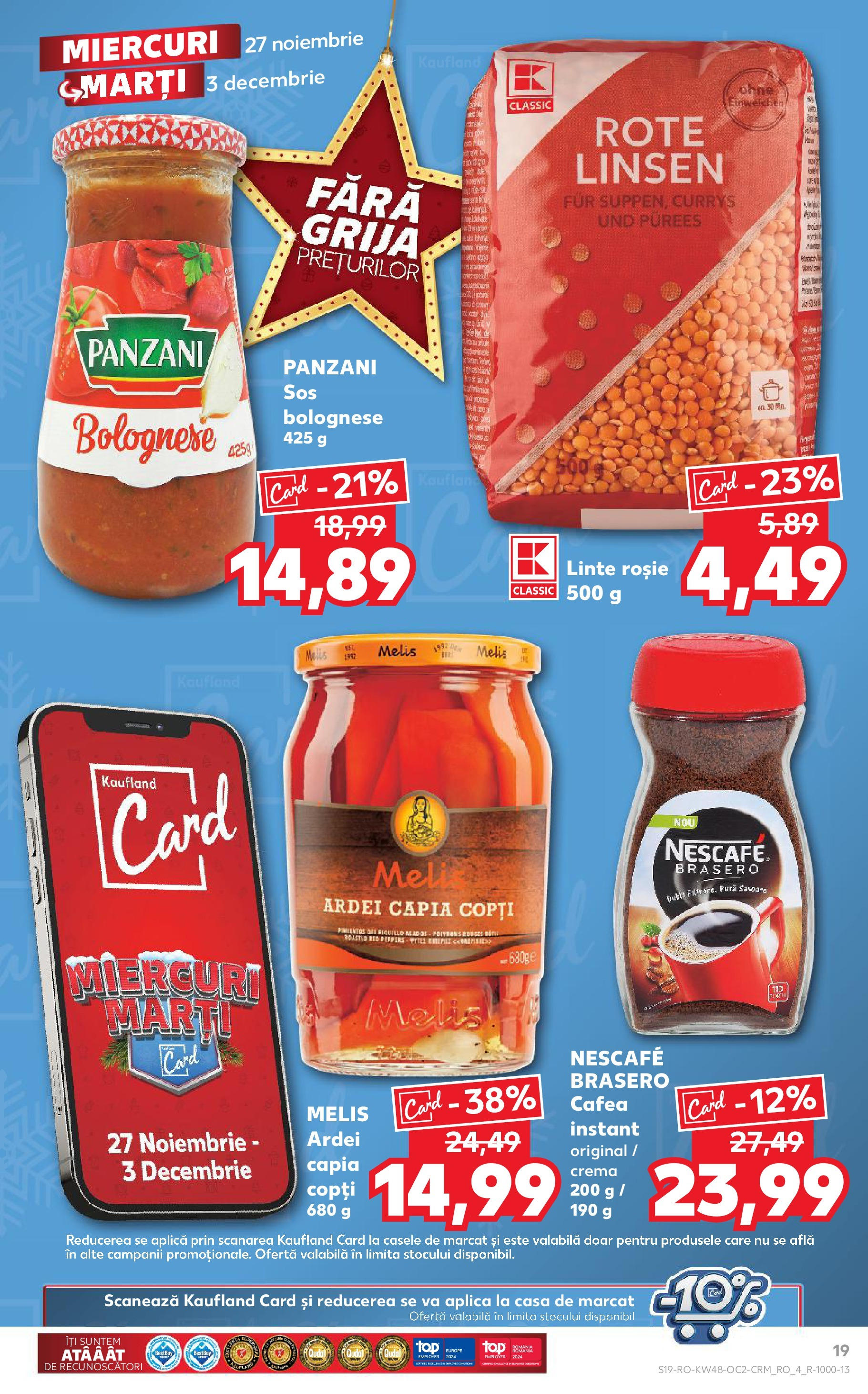 Kaufland - Catalog Kaufland până în data de 01.12.2024 26.11.2024 - Revista si Oferta | Pagină: 19 | Produse: Ardei, Cremă, Cafea