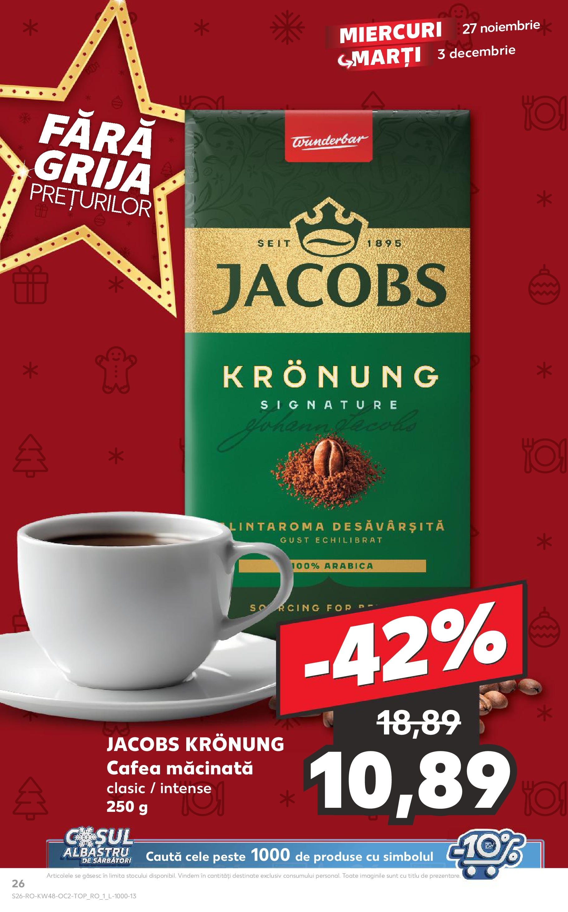 Kaufland - Catalog Kaufland până în data de 01.12.2024 26.11.2024 - Revista si Oferta | Pagină: 26 | Produse: Cafea, Pește