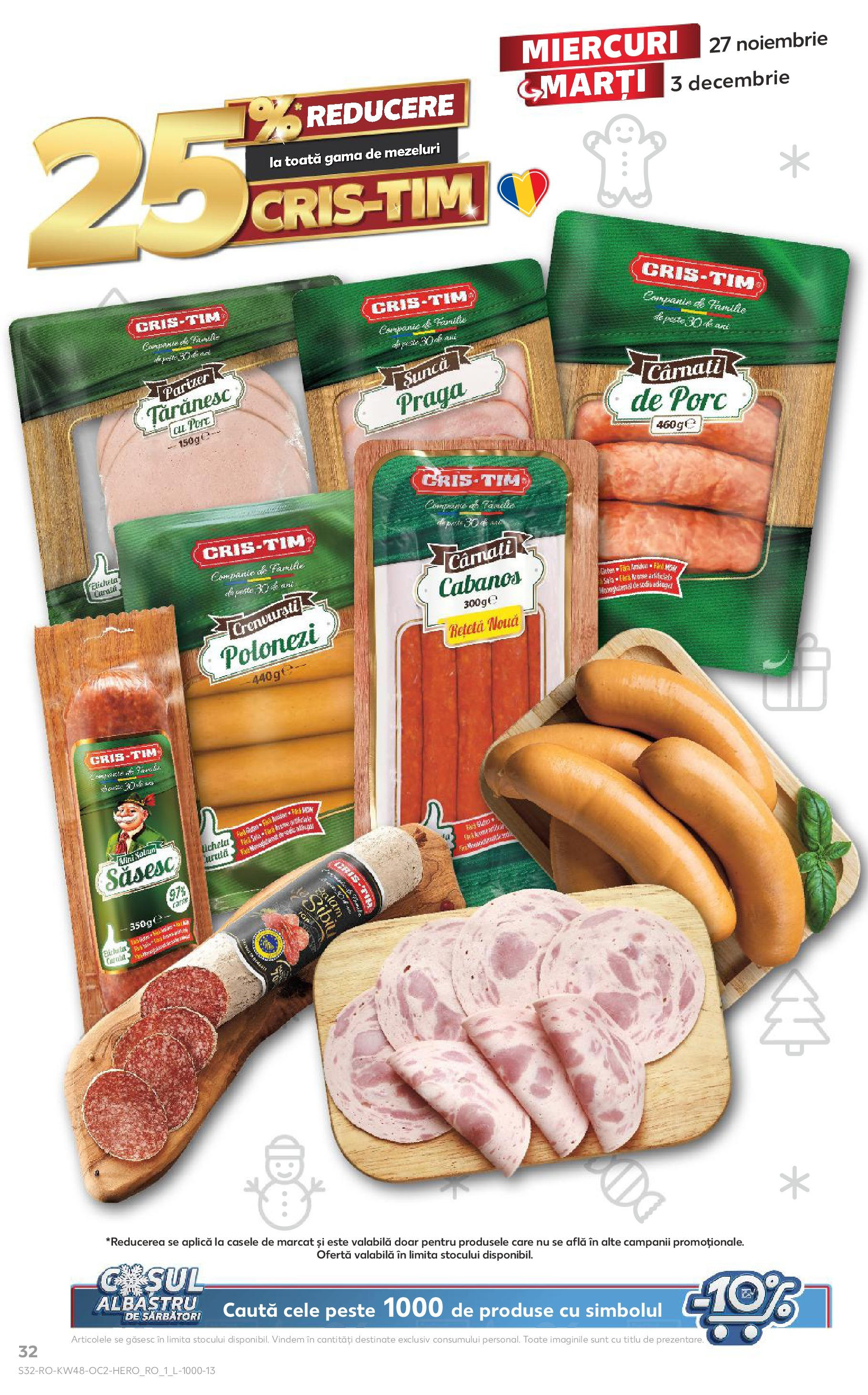 Kaufland - Catalog Kaufland până în data de 01.12.2024 26.11.2024 - Revista si Oferta | Pagină: 32 | Produse: Crenvurști, Șuncă, Pește, Cârnați