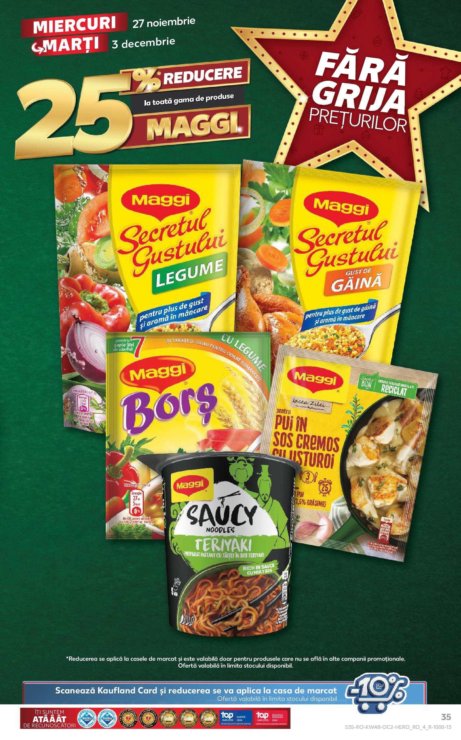 Kaufland - Catalog Kaufland până în data de 01.12.2024 26.11.2024 - Revista si Oferta | Pagină: 35 | Produse: Borș, Noodles, Legume, Sos