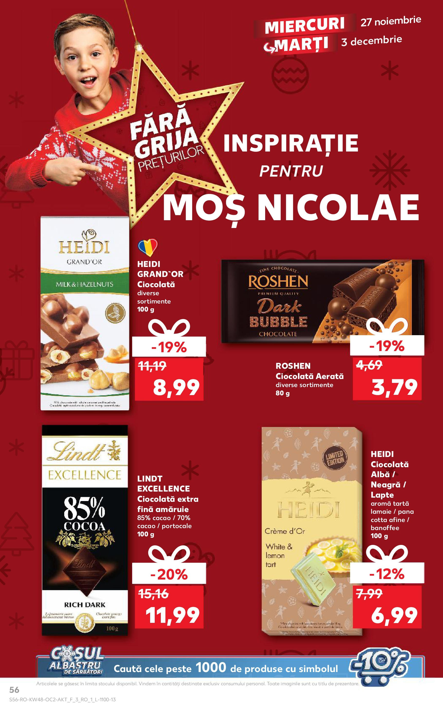 Kaufland - Catalog Kaufland până în data de 01.12.2024 26.11.2024 - Revista si Oferta | Pagină: 56 | Produse: Afine, Lapte, Ciocolată, Cacao