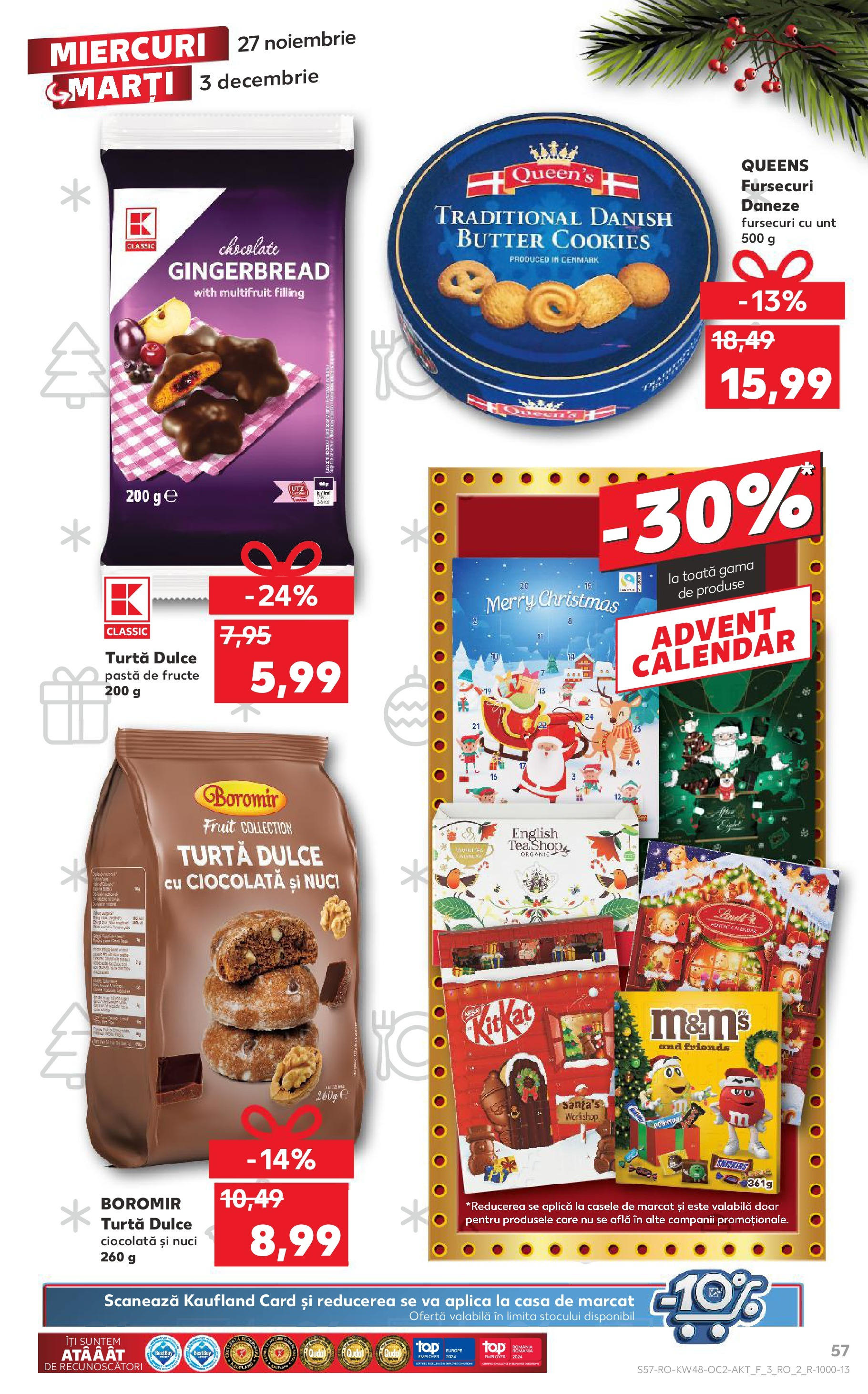 Kaufland - Catalog Kaufland până în data de 01.12.2024 26.11.2024 - Revista si Oferta | Pagină: 57 | Produse: Unt, Ciocolată, Nuci, Turtă dulce