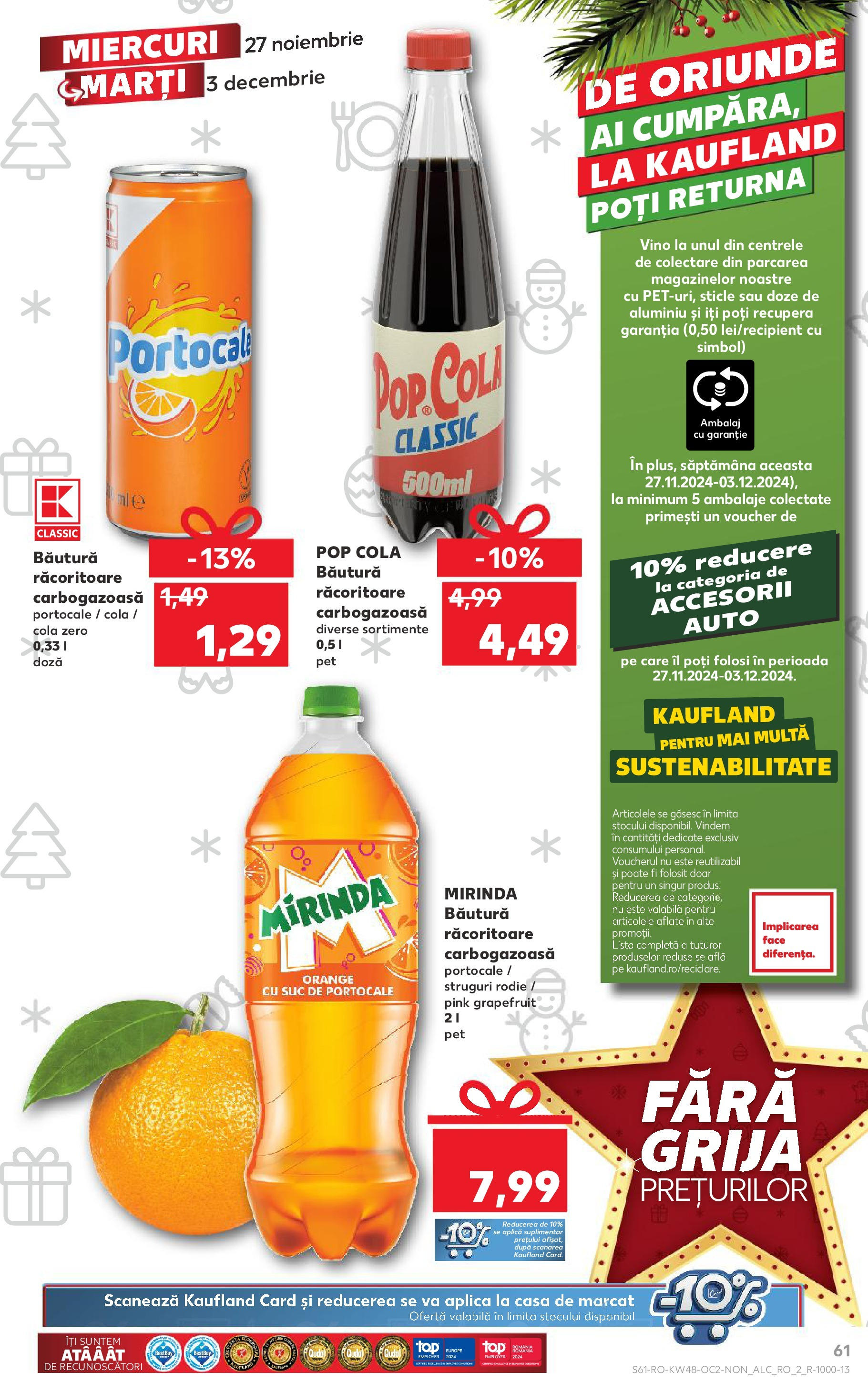 Kaufland - Catalog Kaufland până în data de 01.12.2024 26.11.2024 - Revista si Oferta | Pagină: 61 | Produse: Struguri, Suc, Portocale