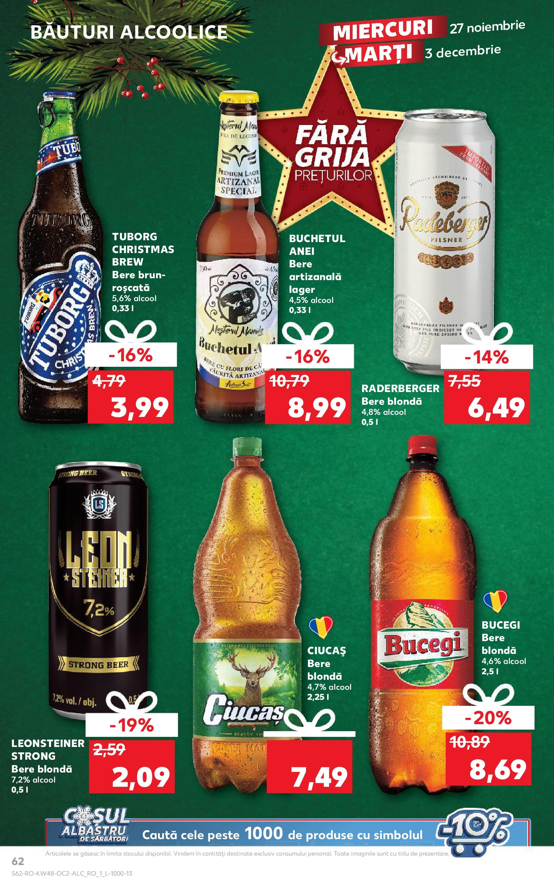 Kaufland - Catalog Kaufland până în data de 01.12.2024 26.11.2024 - Revista si Oferta | Pagină: 62 | Produse: Bere, Pește