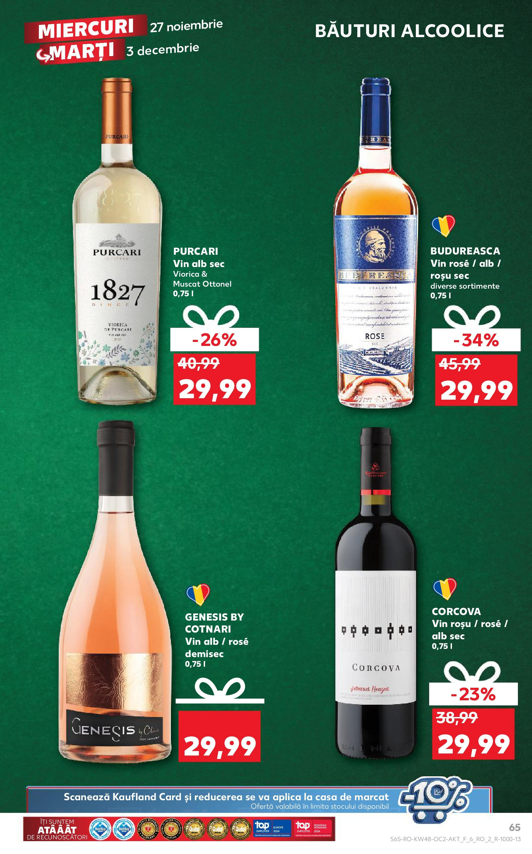 Kaufland - Catalog Kaufland până în data de 01.12.2024 26.11.2024 - Revista si Oferta | Pagină: 65 | Produse: Vin