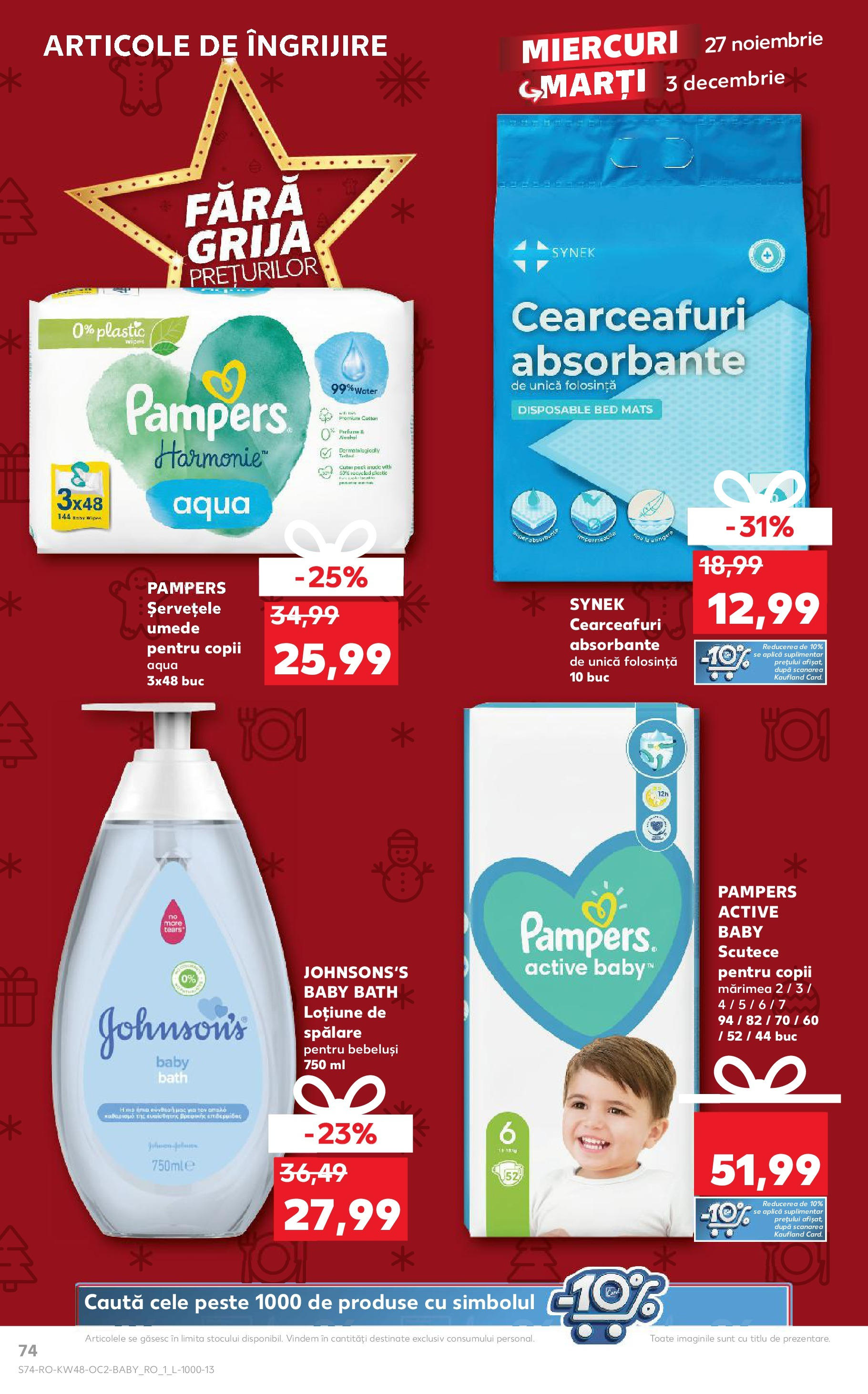 Kaufland - Catalog Kaufland până în data de 01.12.2024 26.11.2024 - Revista si Oferta | Pagină: 74 | Produse: Pește, Absorbante, Scutece