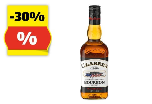 CLARKE'S Bourbon Whiskey, 0,7 l