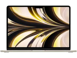 APPLE MacBook Air Notebook 13,6 Zoll, APPLE M2 Chip (8‑Core CPU mit 4 Performance-Kernen und Effizienz-Kernen, 8-Core GPU), 16 GB RAM, 256 SSD, macOS, M2, Polarstern