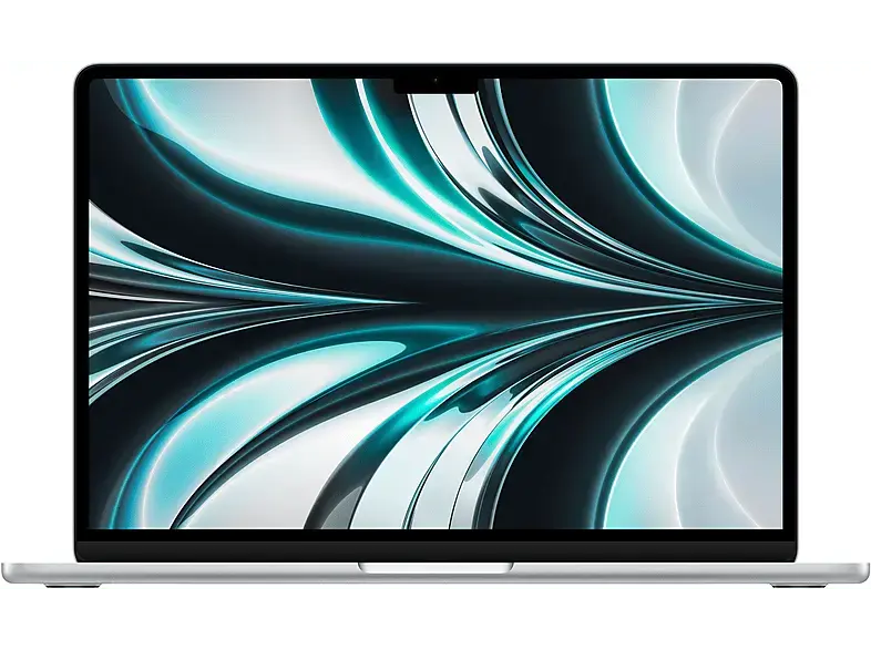 APPLE MacBook Air Notebook 13,6 Zoll, APPLE M2 Chip (8‑Core CPU mit 4 Performance-Kernen und Effizienz-Kernen, 8-Core GPU), 16 GB RAM, 256 SSD, macOS, M2, Silber