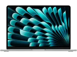 APPLE MacBook Air Notebook 13,6 Zoll, APPLE M3 Chip (8 Core CPU mit 4 Performance-Kernen und Effizienz-Kernen), 16 GB RAM, 256 SSD, macOS, M3, Silber