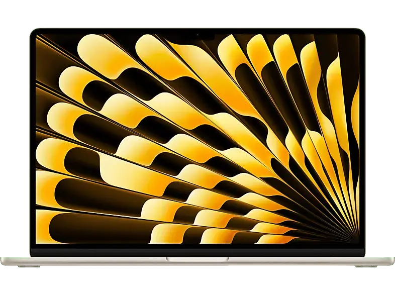 APPLE MacBook Air Notebook 15,3 Zoll, M3 Chip (8-Core CPU mit 4 Performance-Kernen und Effizienz-Kernen), 16 GB RAM, 256 GB, macOS, M3, Polarstern