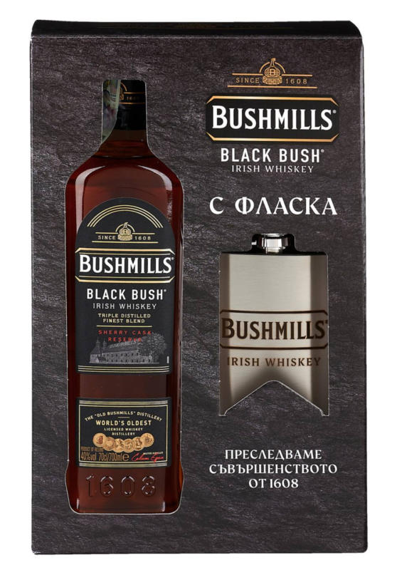 BLACK BUSH Ирландско уиски + фласка