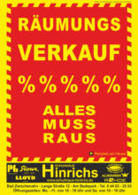 Schuhhaus Hinrichs - Räumungsverkauf