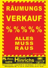 Schuhhaus Hinrichs - Räumungsverkauf