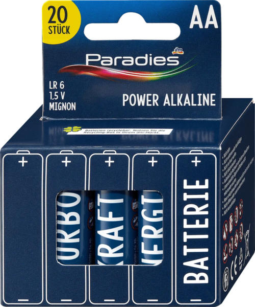 Paradies Batterien Power Mignon AA LR6 20er Pack