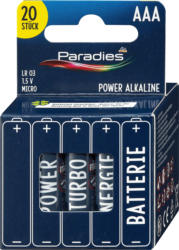 Paradies Batterien Power Micro AAA LR03 20er Pack