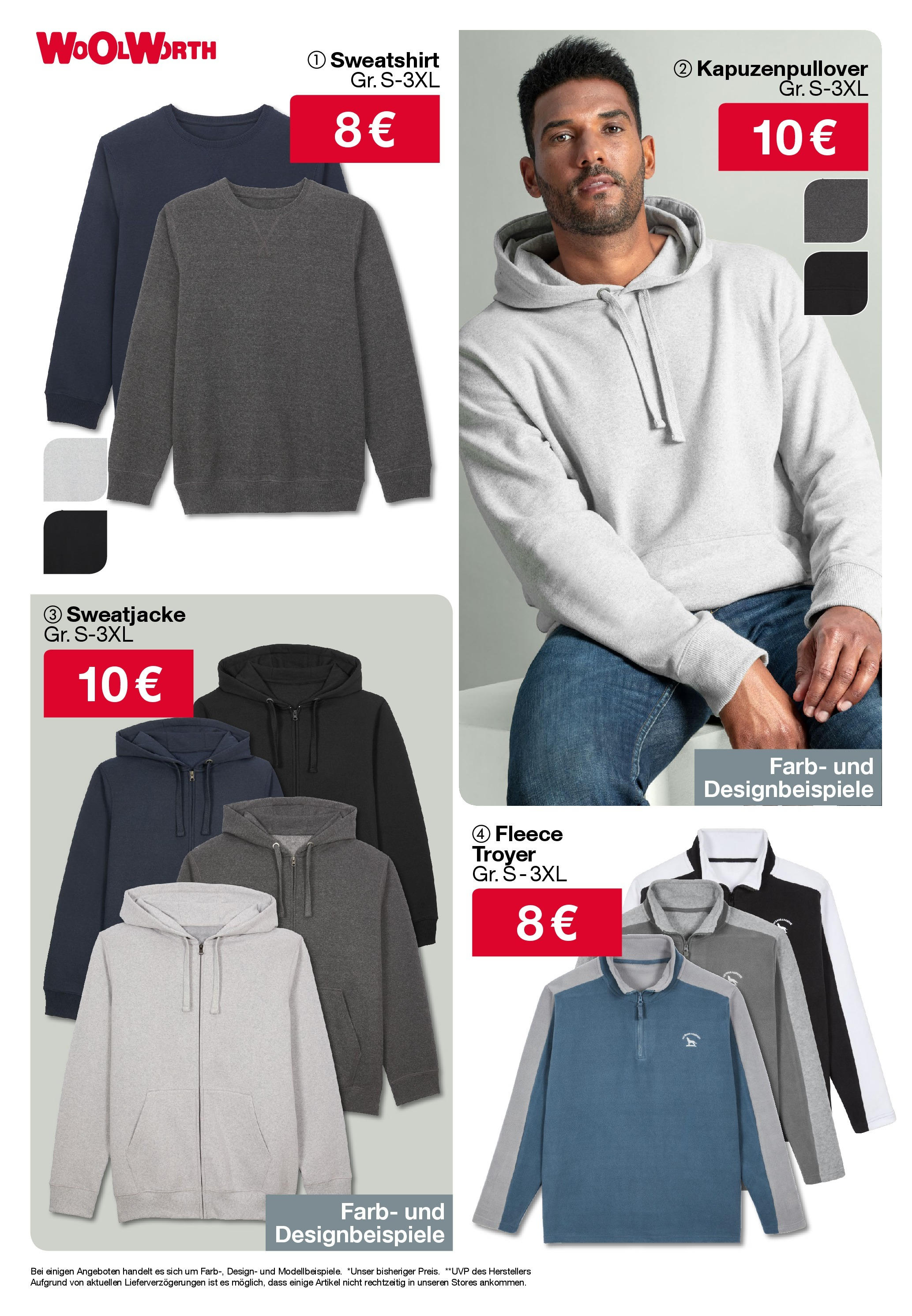 Woolworth - Woolworth: Wochenangebote (ab 26.11.2024) zum Blättern | Seite: 15 | Produkte: Sweatjacke, Sweatshirt, Kapuzenpullover