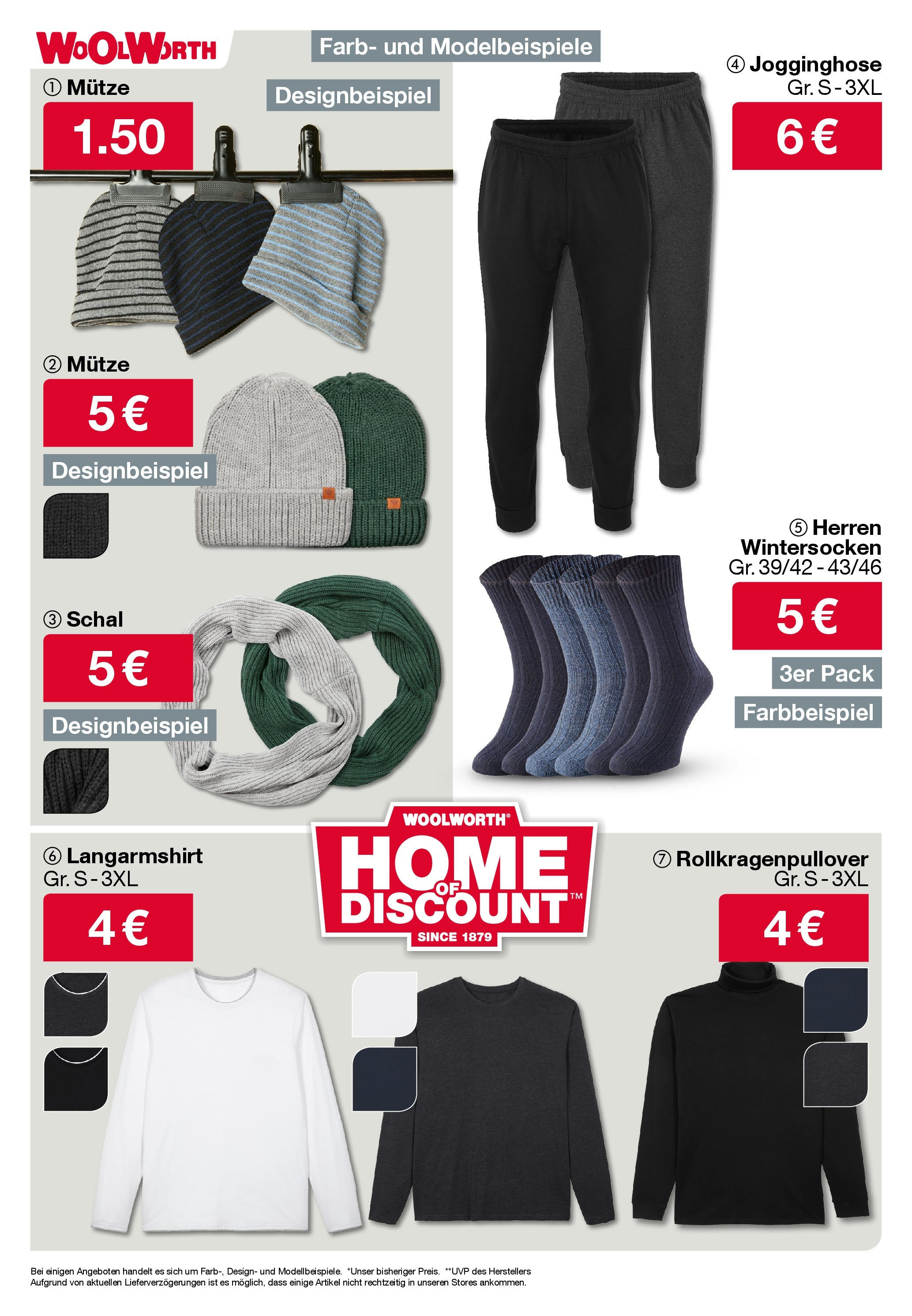 Woolworth - Woolworth: Wochenangebote (ab 26.11.2024) zum Blättern | Seite: 16 | Produkte: Jogginghose, Rollkragenpullover, Langarmshirt, Schal