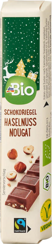 dmBio Schokoriegel Haselnuss-Nougat