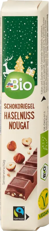 dmBio Schokoriegel, Haselnuss-Nougat