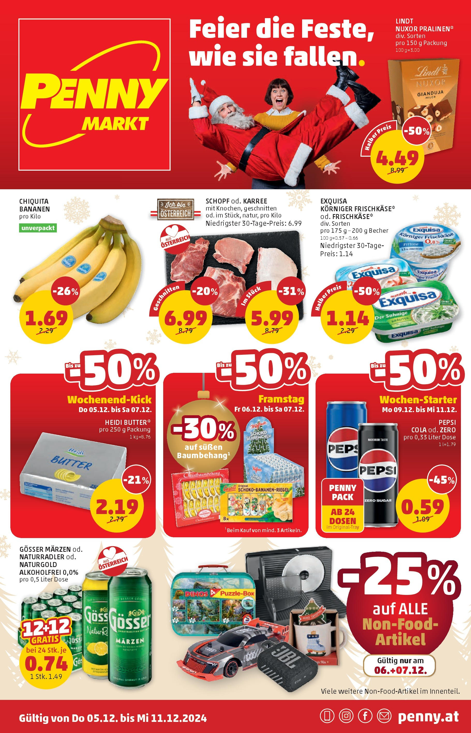 Penny Markt Flugblatt ab (05.12.2024) - Angebote, Prospekt | Seite: 1 | Produkte: Milch, Butter, Bananen