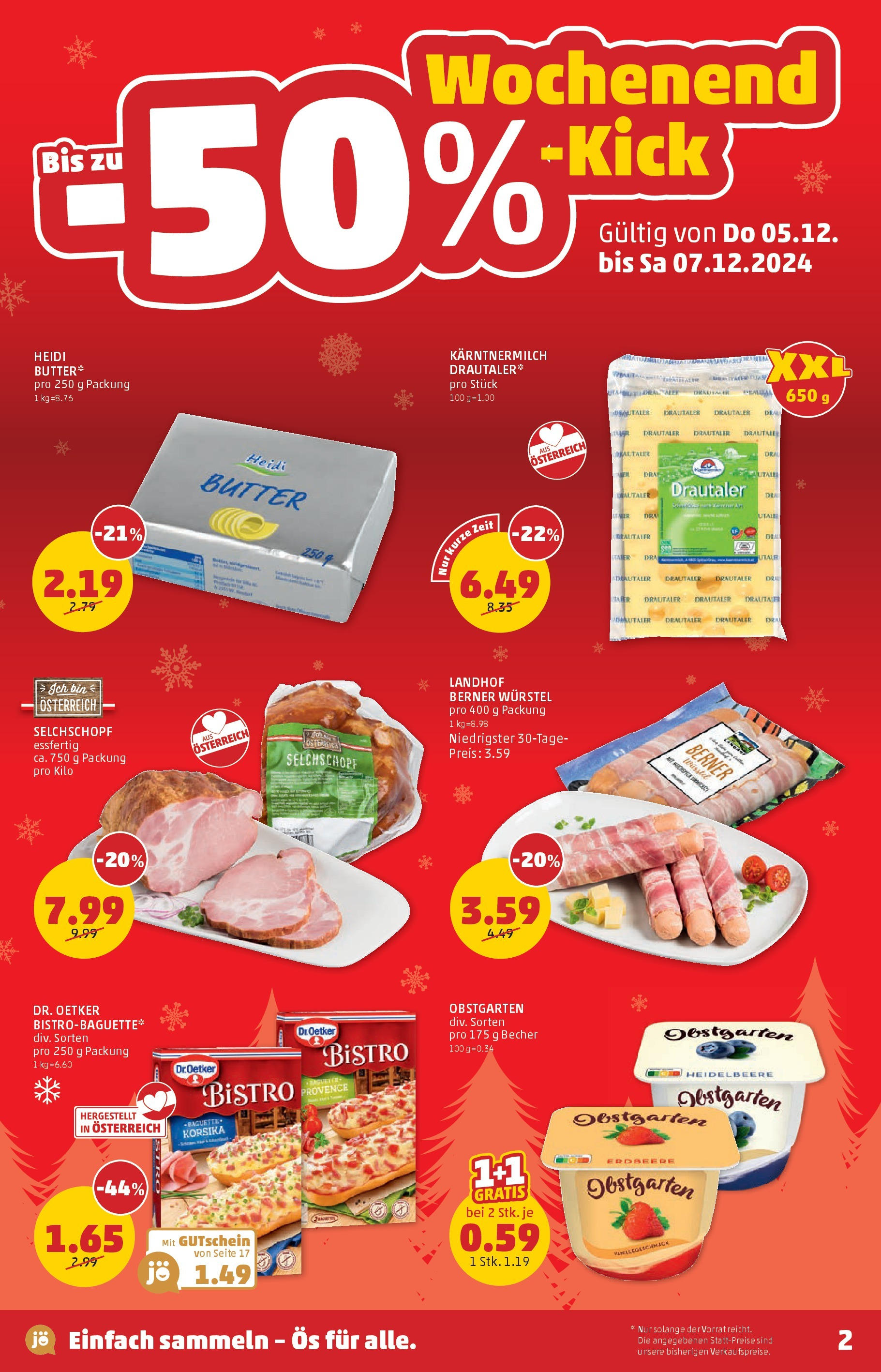 Penny Markt Flugblatt ab (05.12.2024) - Angebote, Prospekt | Seite: 2 | Produkte: Butter