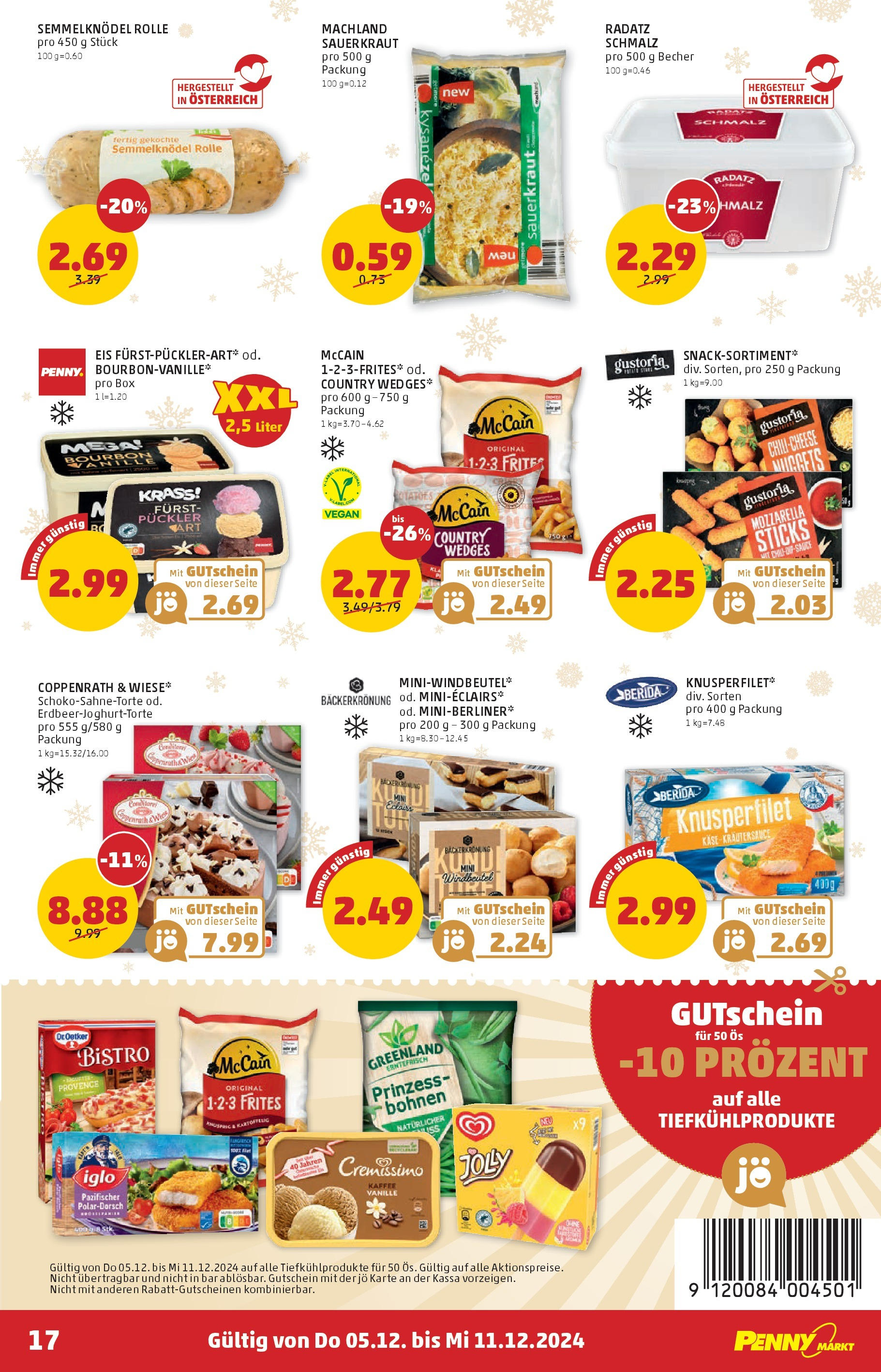 Penny Markt Flugblatt ab (05.12.2024) - Angebote, Prospekt | Seite: 17 | Produkte: Eis, Box, Käse, Bourbon