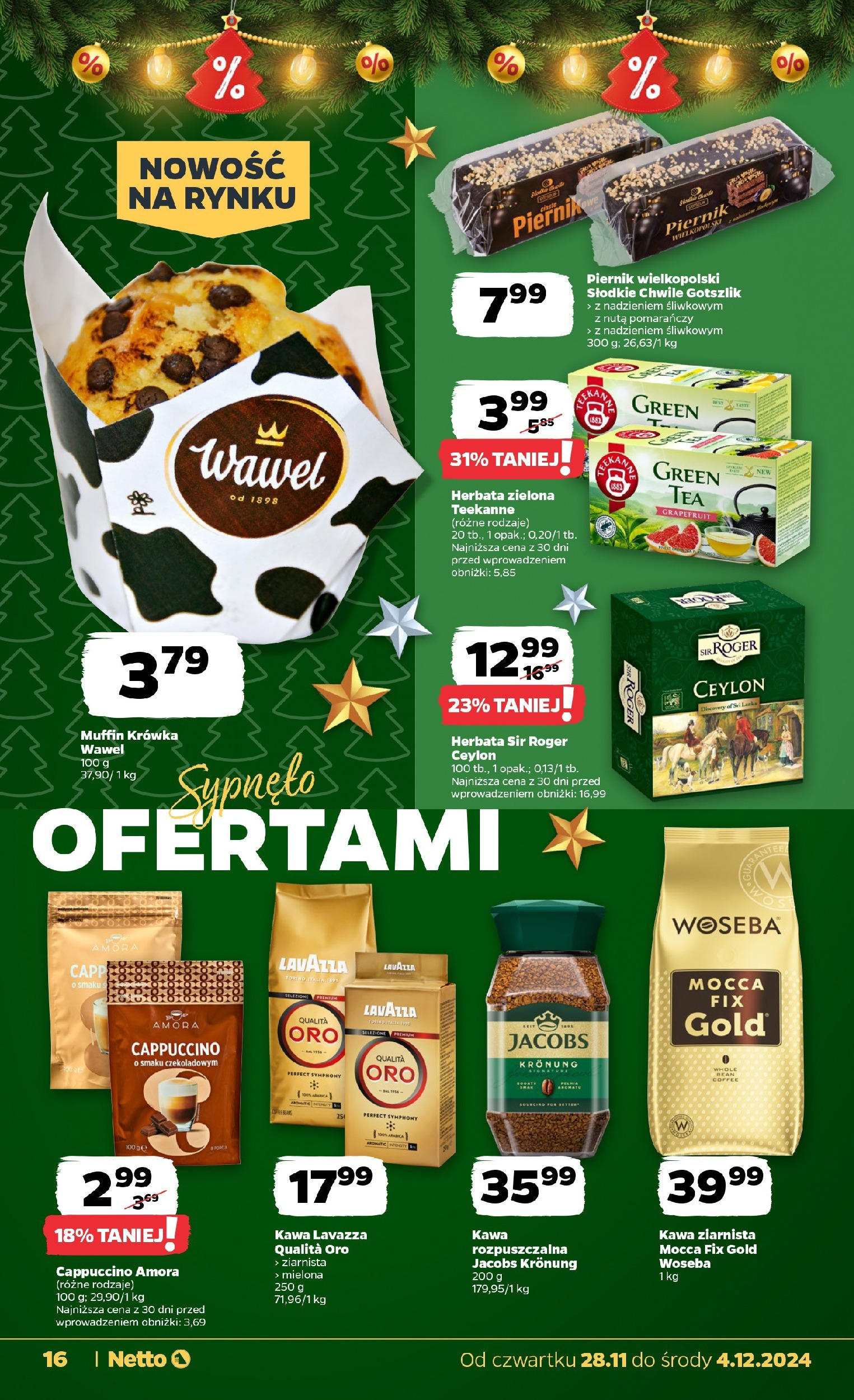 Netto - Netto gazetka T48B do 04.12.2024 od 27.11.2024 - Aktualne promocje | Strona: 16 | Produkty: Krowka, Lavazza, Kawa, Herbata