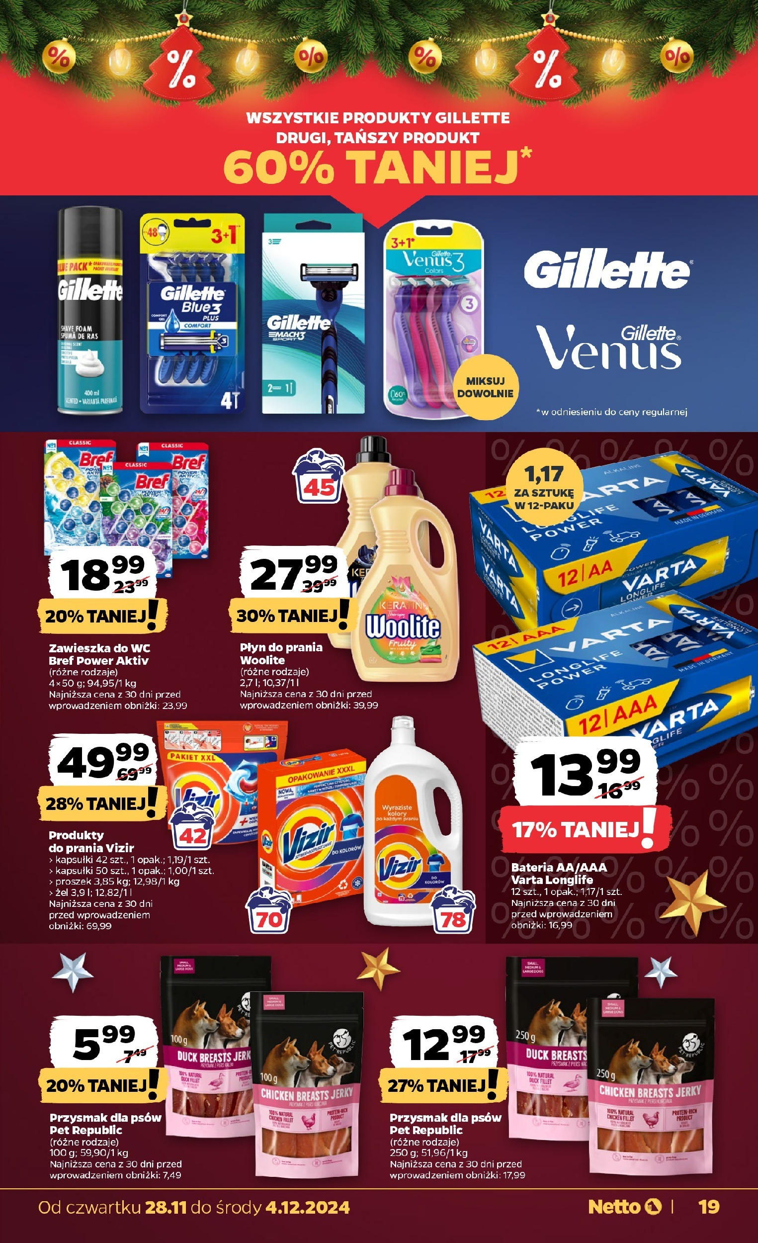 Netto - Netto gazetka T48B do 04.12.2024 od 27.11.2024 - Aktualne promocje | Strona: 19 | Produkty: Gillette, Bateria