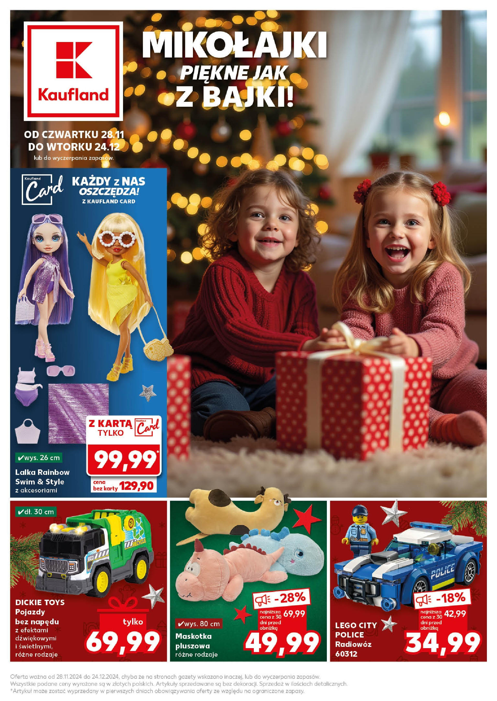 Kaufland - Kaufland gazetka do 24.12.2024 od 27.11.2024 - od jutra PDF | Strona: 1 | Produkty: Karta, Lalka, Lego