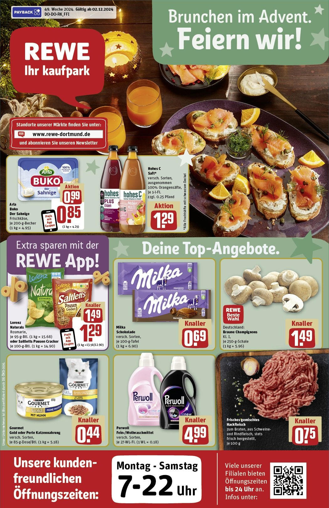 REWE Prospekt ab 02.12.2024 nächste Woche - Leverkusen / Opladen, Gerhart-Hauptmann-Str. 72