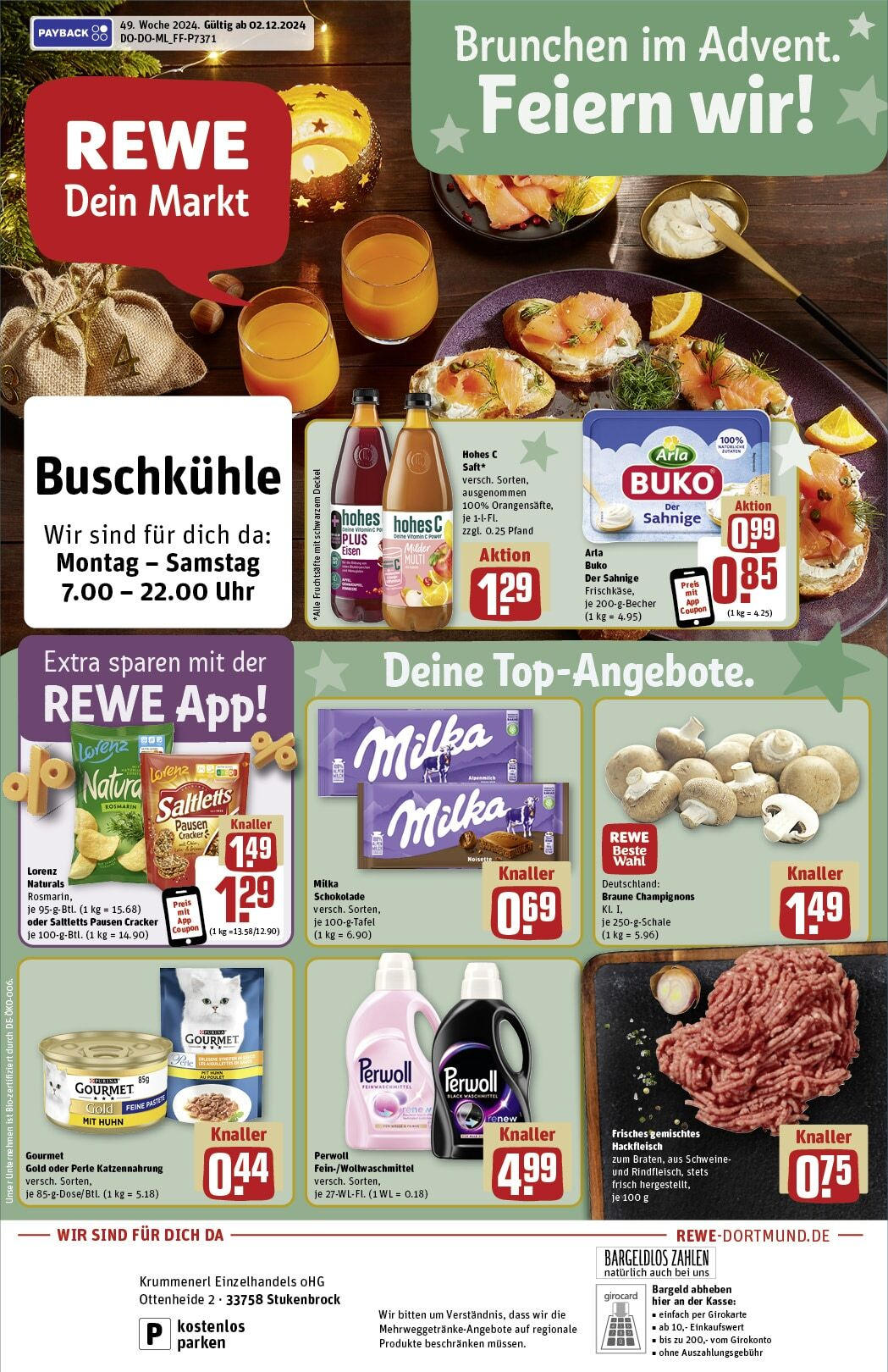 REWE Prospekt ab 02.12.2024 nächste Woche - Schloß Holte-Stukenbrock, Ottenheide 2