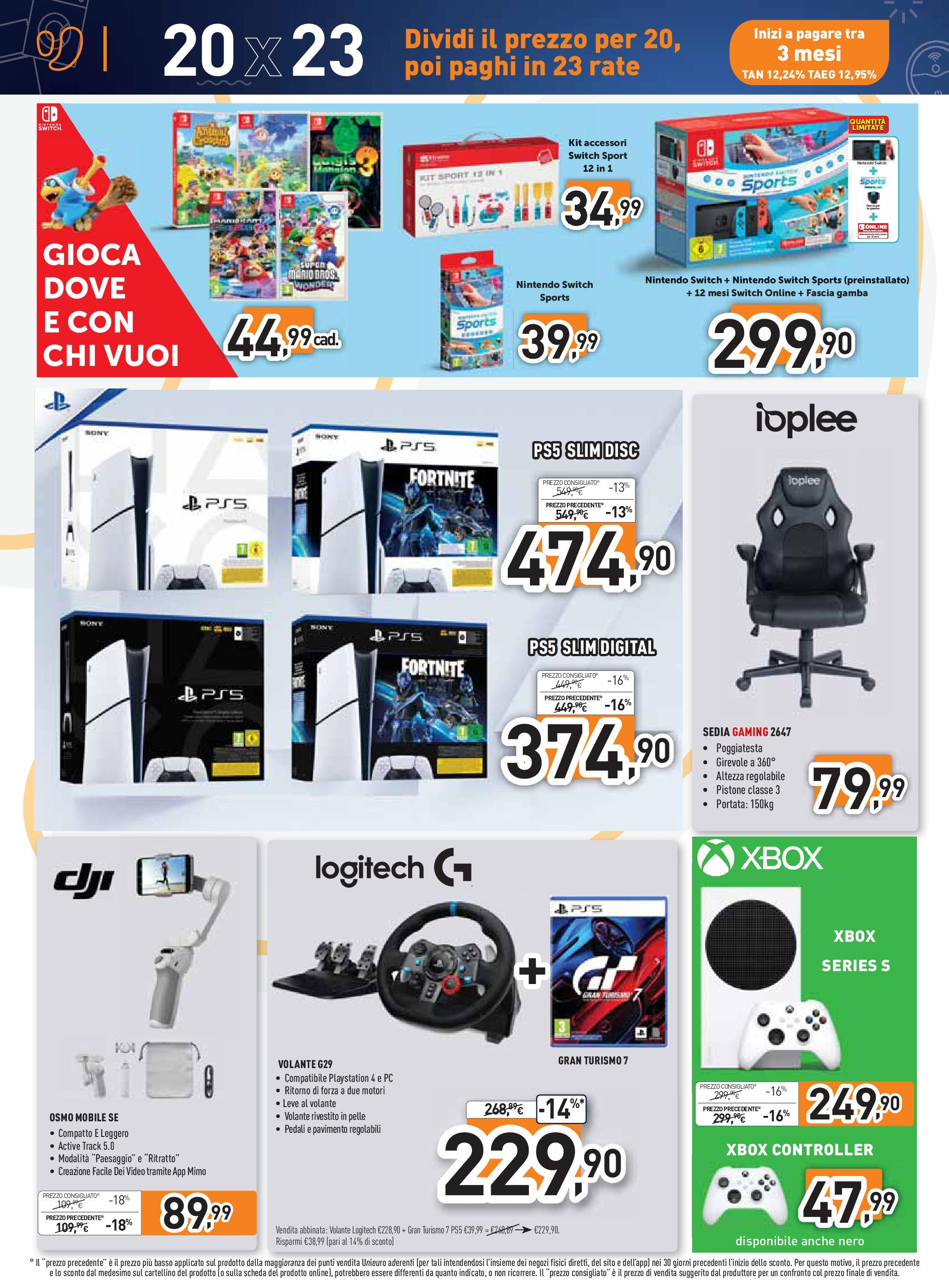 Unieuro BLACK FRIDAY 2024 volantino dal 28/11 ⏳ | Pagina: 12 | Prodotti: Pavimento, PC, Xbox, Sedia