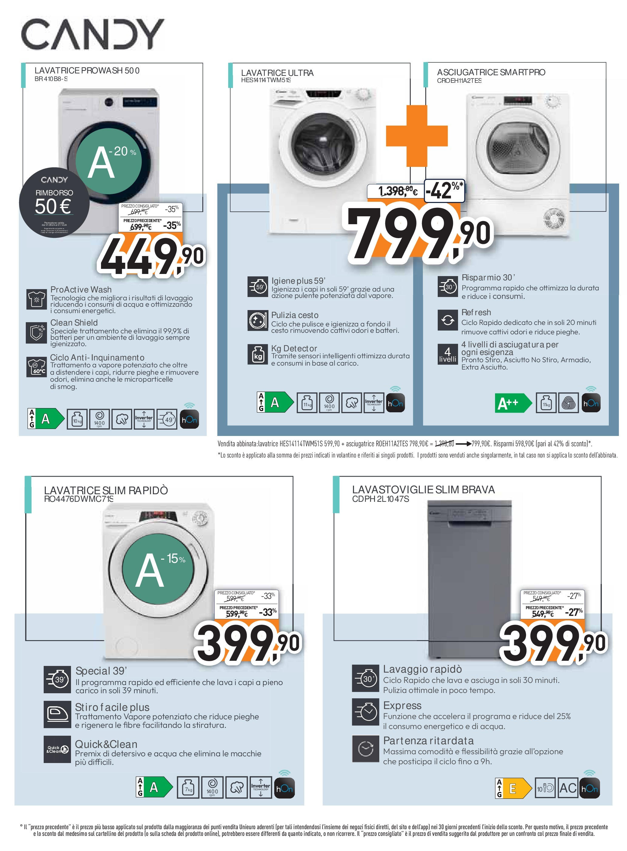 Unieuro BLACK FRIDAY 2024 volantino dal 28/11 ⏳ | Pagina: 23 | Prodotti: Acqua, Lavatrice, Asciugatrice, Lavastoviglie