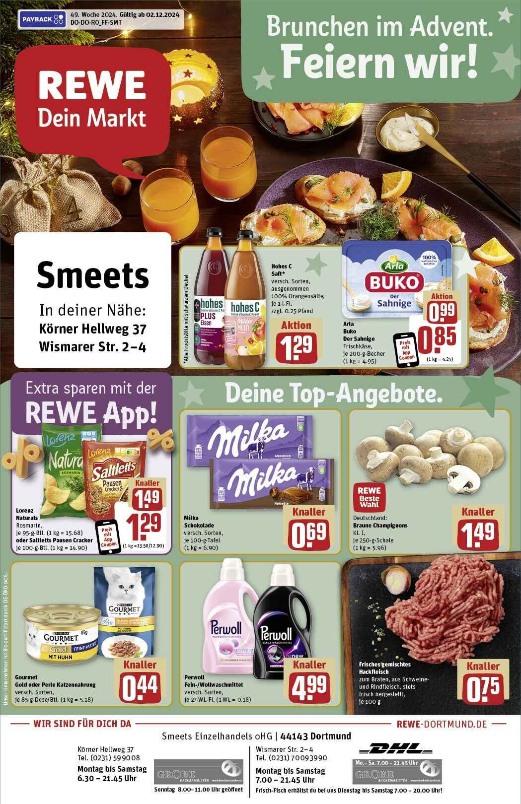 REWE Prospekt ab 02.12.2024 nächste Woche - Dortmund