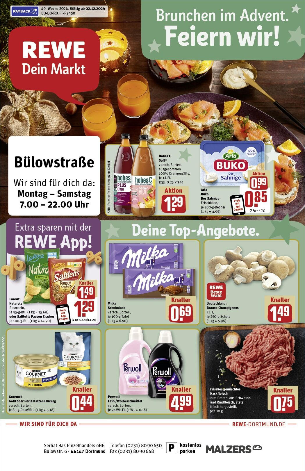 REWE Prospekt ab 02.12.2024 nächste Woche - Dortmund, Bülowstraße 6