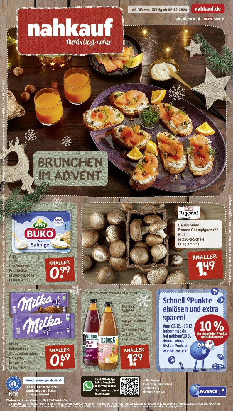 REWE Prospekt ab 02.12.2024 nächste Woche - Trabelsdorf, Am Markt 1