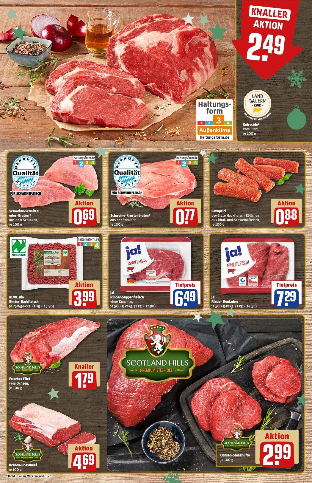 Rewe - Pegnitz, Nürnberger Straße, e 20 (ab 02.12.2024) zum Blättern » Angebote | Seite: 9 | Produkte: Cevapcici, Schweinefleisch, Rindfleisch, Hackfleisch