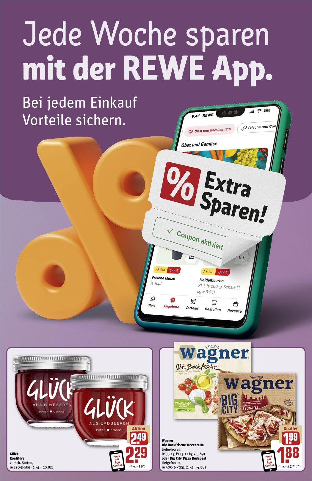 Rewe - Urbach, Marktplatz 2  (ab 02.12.2024) zum Blättern » Angebote | Seite: 2 | Produkte: Himbeeren, Gemüse, Obst, Erdbeeren